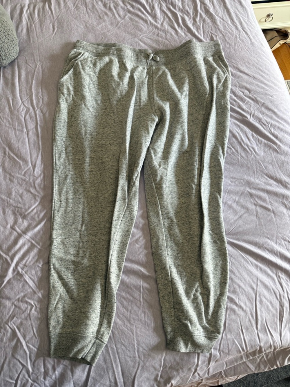 Old Navy Light Heather Gray Fleece-Lined Joggers